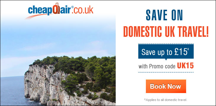 Save on Domestic UK Travel! Get up to £15◊ off with Promo Code UK15. Book Now!