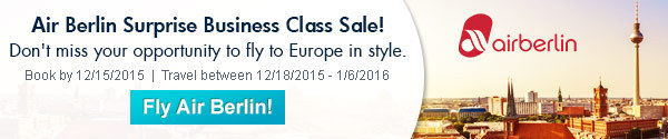 Air Berlin Surprise Business Class Sale!