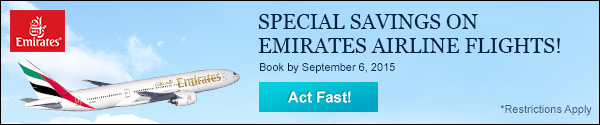 Special Saving On Emirates Airlines Flights!