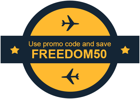 Use promo code and save: FREEDOM50*