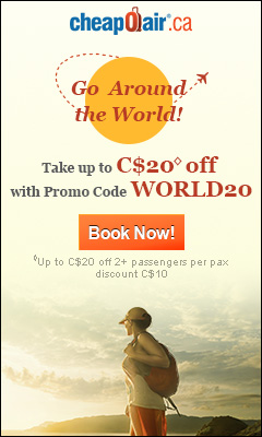 Go Around the World!  Take up to $20◊ off with Promo Code WORLD20 Book Now!