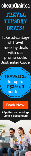 Enter promo code CANADA25 to save up to $25 on our fees on flights. Book Now & Save