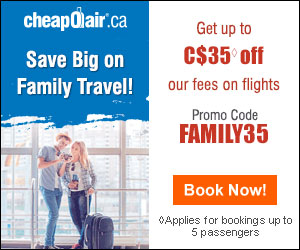 Save up to C$35◊ off our Fees on Flights with Code FAMILY35. Book Now!