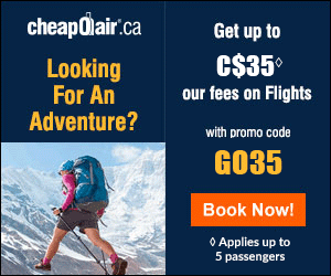 Looking For An Adventure?  Take up to $C16? off with Promo Code GO16 Book Now!