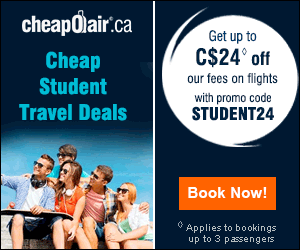 Find Cheap Flights for Students now. Use Promo Code STUDENT24 and get up to C$24 Off◊ our fees on flights. Book Now!