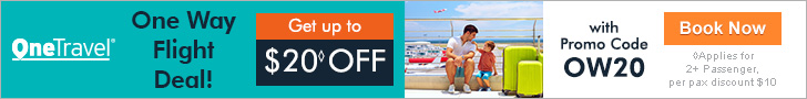 One Way Flight Deals! Get up to $20 off◊ our fees with promo code OW20. Book Now!