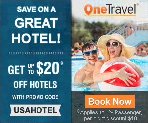 Save on a Great Hotel! Get up to $20 off hotels with promo code USAHOTEL Book Now!