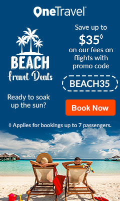 Beach Travel Deals! Ready to soak up the sun? Save up to $35 on our fees on flights with promo code BEACH35. Book Today!