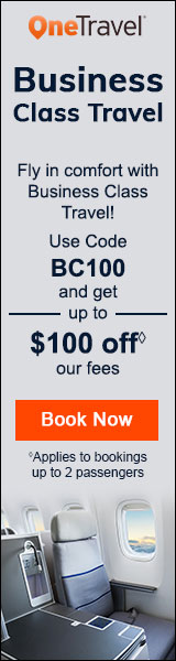 Business Class Sale! Take up to $100◊ off our fees with Promo Code BC100. Book Now!