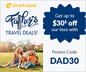 Father's Day Travel Deals! Book cheap Father's Day deals today with Promo Code DAD30 and save up to $30 on our fees on flights! Use Code & Save!