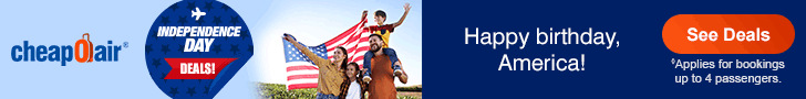 Celebrate America's birthday with a fun trip! Enter code USA40 for up to $40◊ off our fees on flights and plan your next getaway today.