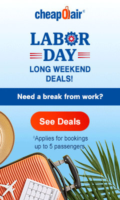 Need a break from work? Just enter code LD50 for up to $50◊ off our fees on flights and plan your Labor Day getaway today. See Deals