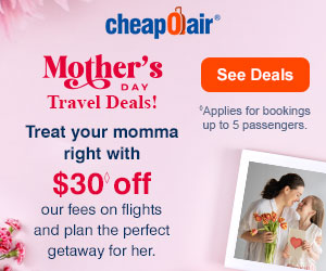 Treat your momma right! Just use code MOM30 for up to $30◊ off our fees on flights and plan your perfect getaway today. See Deals