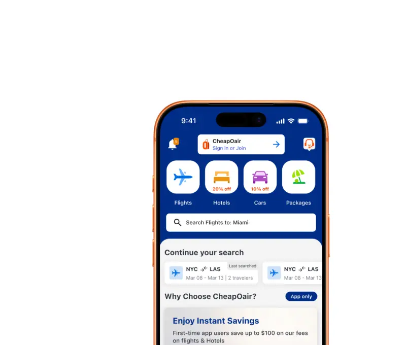 Earn 2X points on CheapOair app