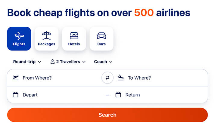 Up to $50 off service fees at CheapOair