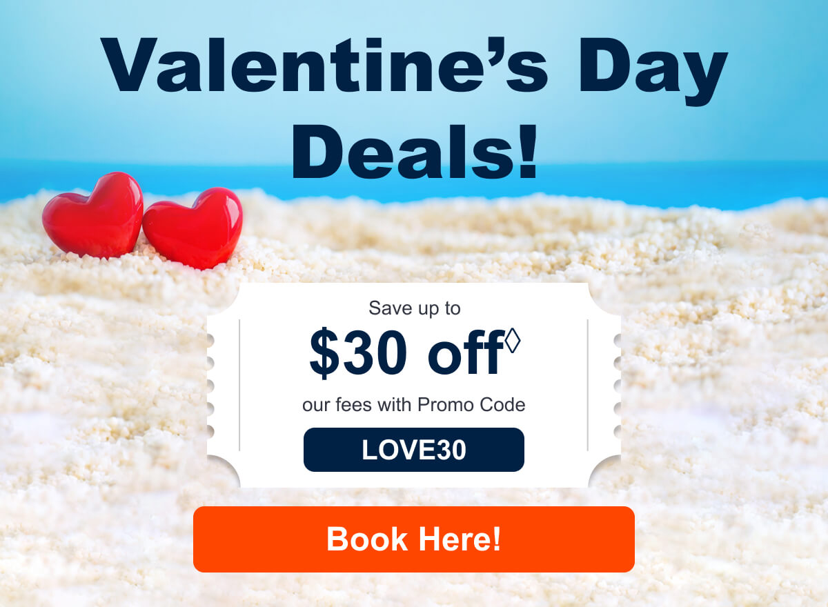 Valentine’s Day Deals! Save up to $30 with our Promo Code