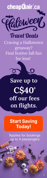 Craving a Halloween getaway? Find festive fall fun for less! Save up to C$44◊ on our fees with Promo Code HALLO44.