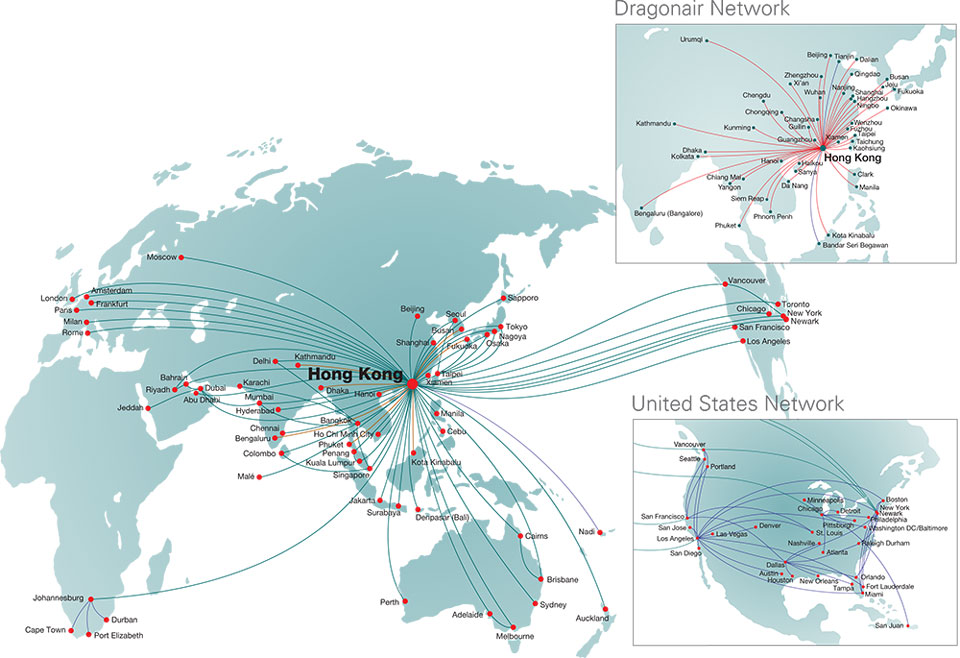 Cathay Pacific Route Map