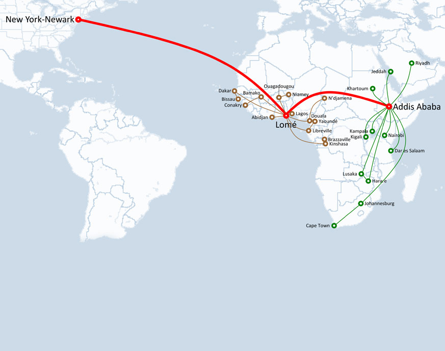 Ethiopian Airlines Route Map